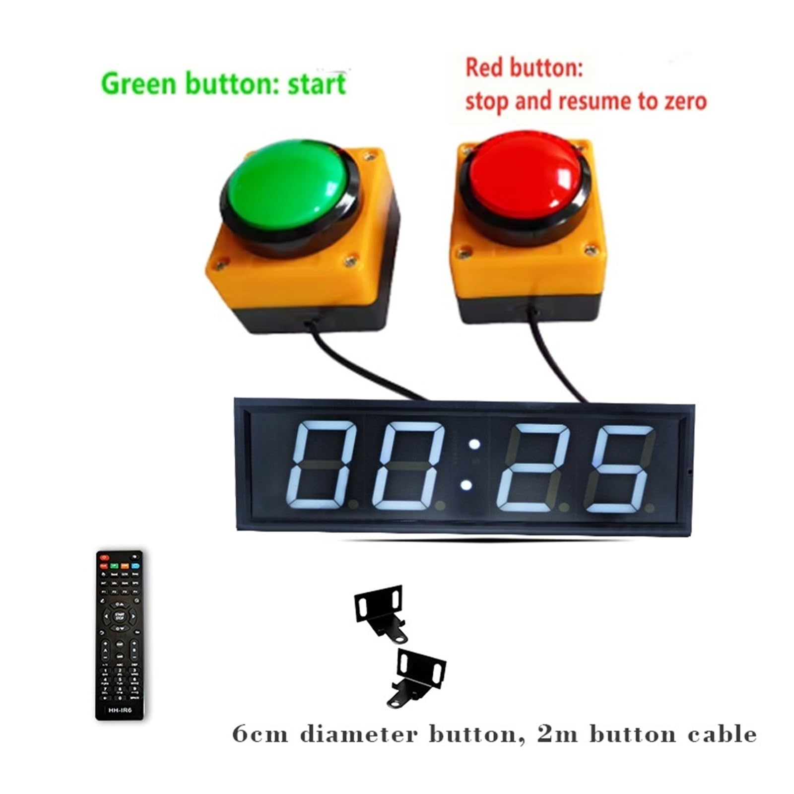 Elektronischer Timer, LED-High-Definition-Display, Leichtathletik, Spiele, Wettbewerb, Sport, Fitness, Timing-Training Helles Display(One button)