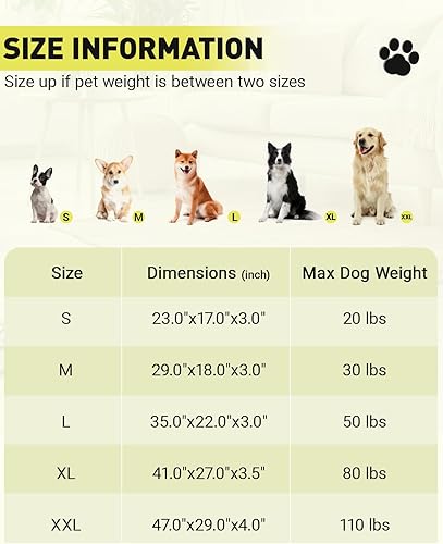 Miniatura 7 de Cama lavable para perros grandes, cama XL, almohadilla de felpa para perrera con parte inferior antideslizante, tapete para dormir para mascotas, 41