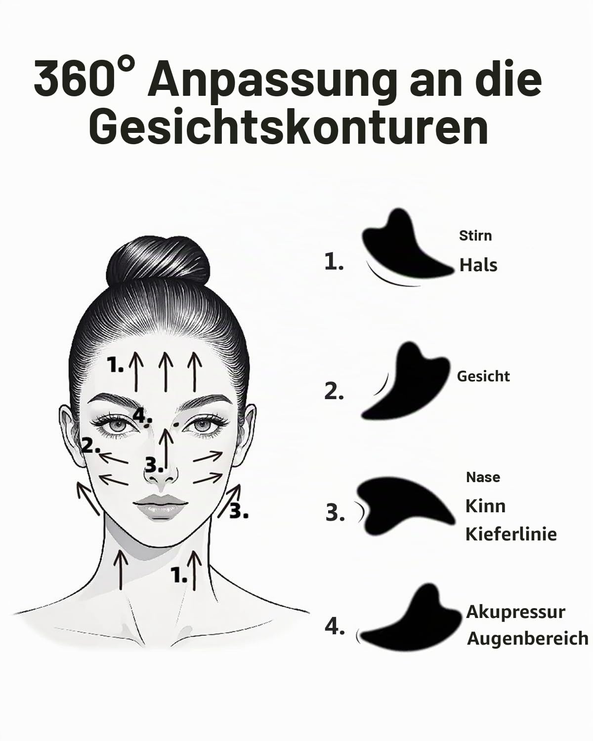 Aokitec Elektrisches Gua Sha Gesichtsmassagegerät für strahlende Haut, 4 Massage-Modi Face Massager, 9 Intensitätsstufen, 43°C Wärmefunktion, IPX7 Wasserdicht, Kosmetisches Beauty Tool