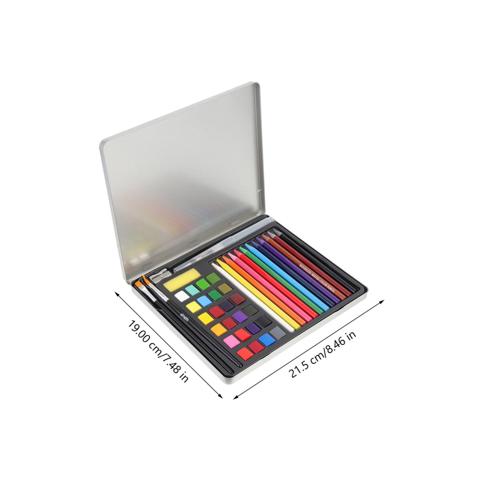 SEWOART Kit de Acuarela Sólido de 24 Colores para Estudiantes, Portátil y Ligero, para Pintura y Manualidades Diy,