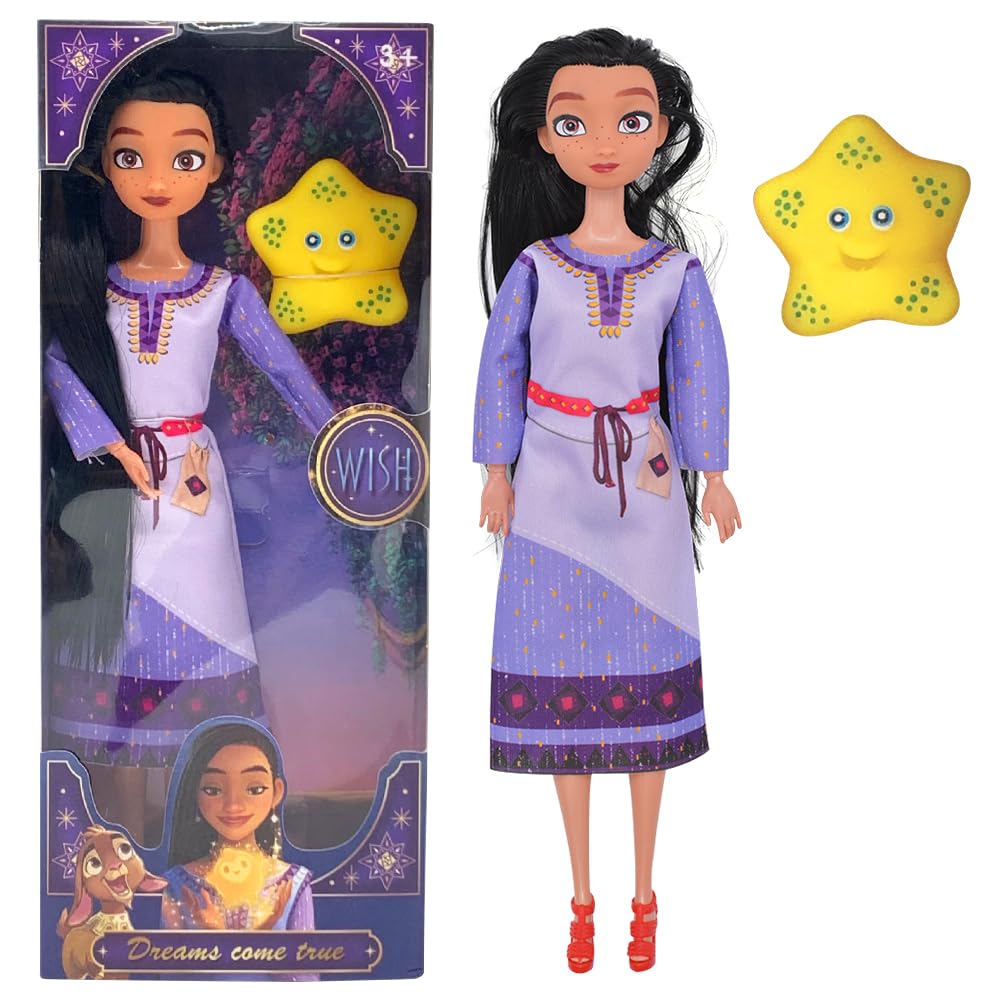 IOSCDH Wish Ornaments, Ornament Wish, Figures Wish, ASHA Figures Decoration, Comics ASHA Ornament, Party Decorations Supplies Figures Toy PVC Toy Children 3 Years + (32 CM)