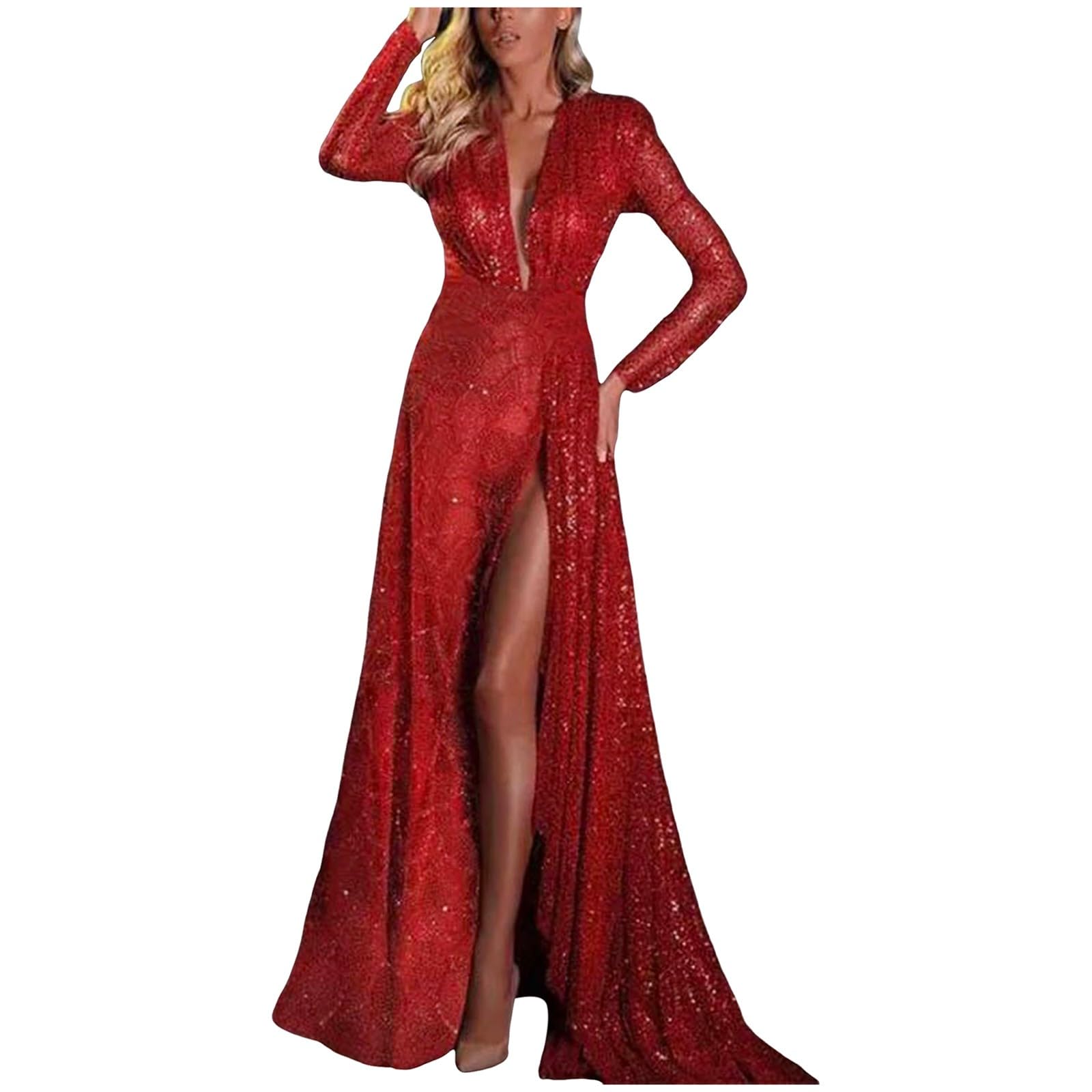 Vestidos Elegantes Mujer De Trajes Otoño Ropa Largos Boda Vestido Elegante Tallas Grandes Manga Larga Fiesta Invierno Primavera Nochevieja