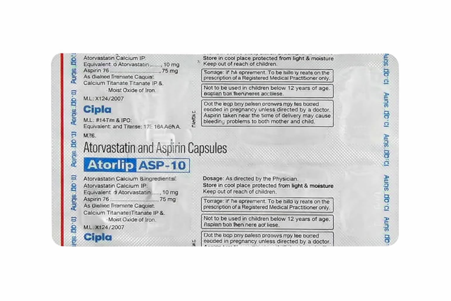 Atorlip ASP -10 - Strip of 10 Capsules