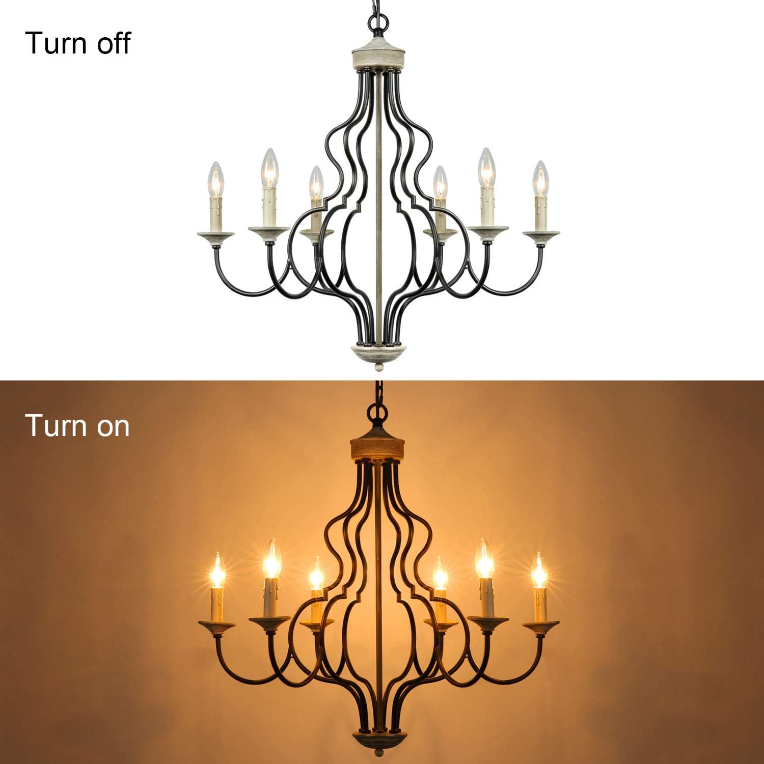 Exсluѕіvе Dіѕсоunt 🔥 Lampundit 6-Light Farmhouse Chandelier for Dining Room Kitchen Island Lighting Hanging Fixture, 27.5 inches Diameter, Oil Black & Gray Finish Suреr Sаlе 🛒 Lampundit 6-Light Farmhouse Chandelier for Dining Room Kitchen Island Lighting Hanging Fixture, 27.5 inches Diameter, Oil Black & Gray Finish