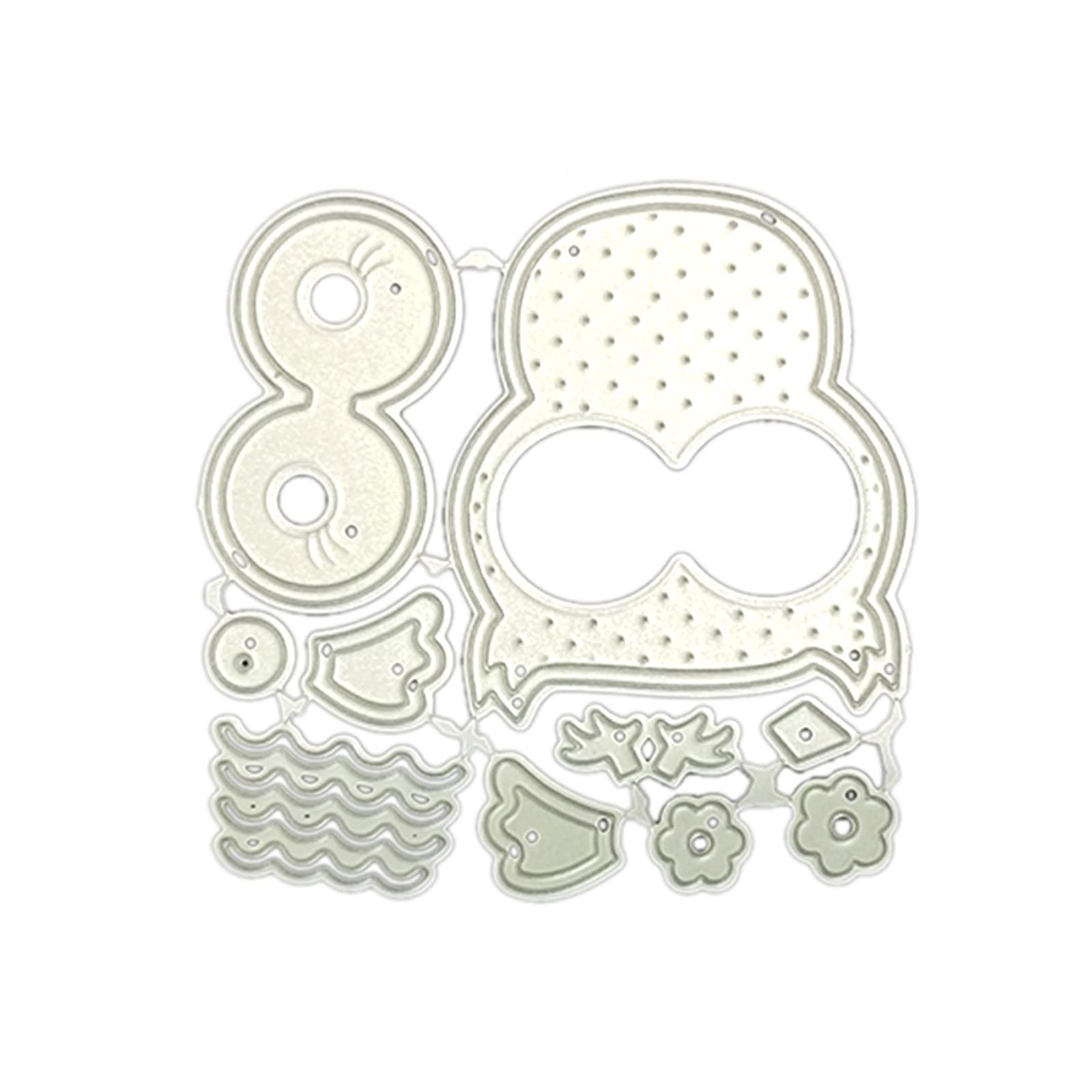 Cartoon Owl Die Cut Metal Cutting Craft Embossing Stencils For Scrapbook Album Paper Card Art Decorations Cute Owl Metal Cuts Embossing Stencil Cutting Dies For Card Making Scrapbooking Paper