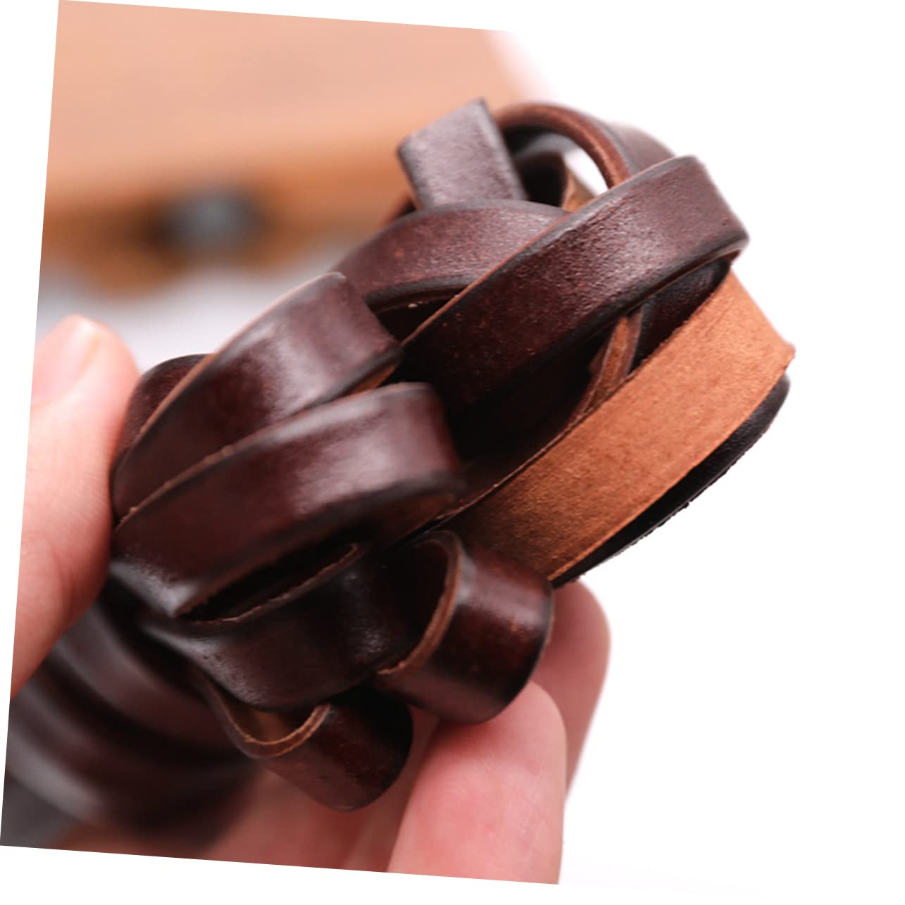 Gadpiparty 1PC Cowhide Rope DIY Bracelet Strap Sturdy Necklace Making Cords Handmade Luggage Bag Material Light for Jewelry Design and Crafts