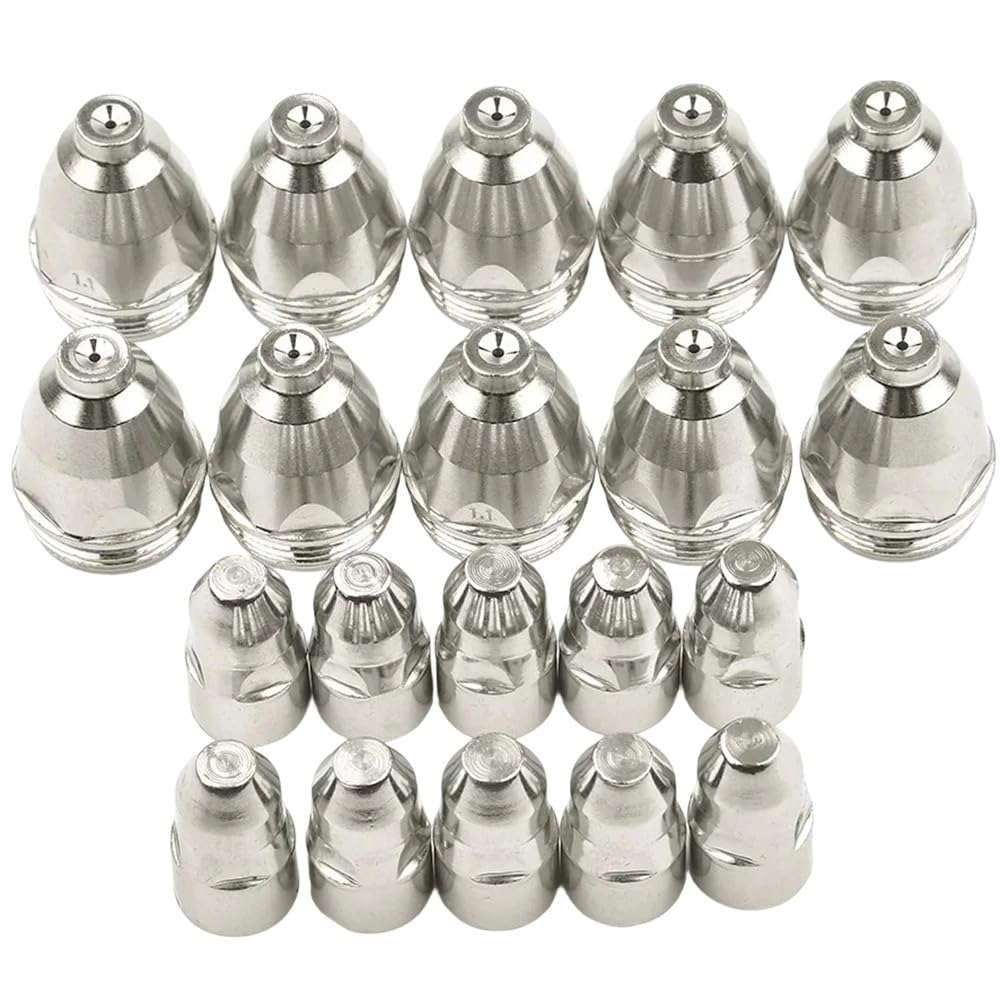 Ijsdnvjndx As Shown 20Pcs Premium 100A P80 Plasma Cutting Electrodes Nozzles Cnc Cutter P80 Plasma Torch Consumable Tips 1.7Mm