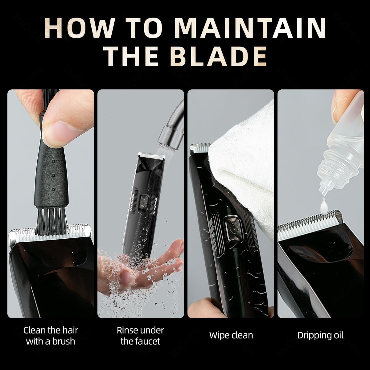 Hair Clippers for Men, Cordless Clippers for Hair Cutting with Type-C Fast Charging, Clippers and Trimmers Set for Hair Cutting, Beard Trimmer, Rechargeable Electric Shaver, Gifts for Men