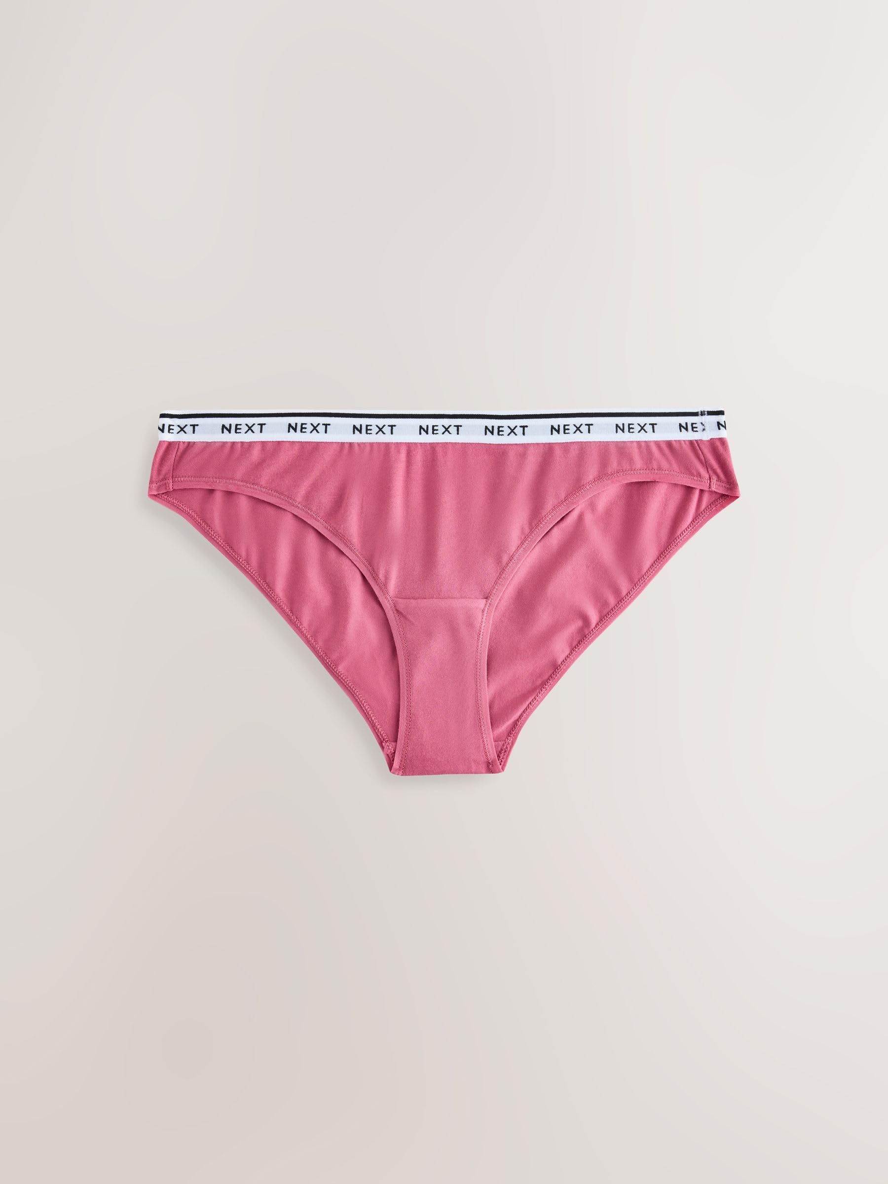 NEXT Mujeres Pack de 7 Braguitas brasileñas de algodón con Logotipo