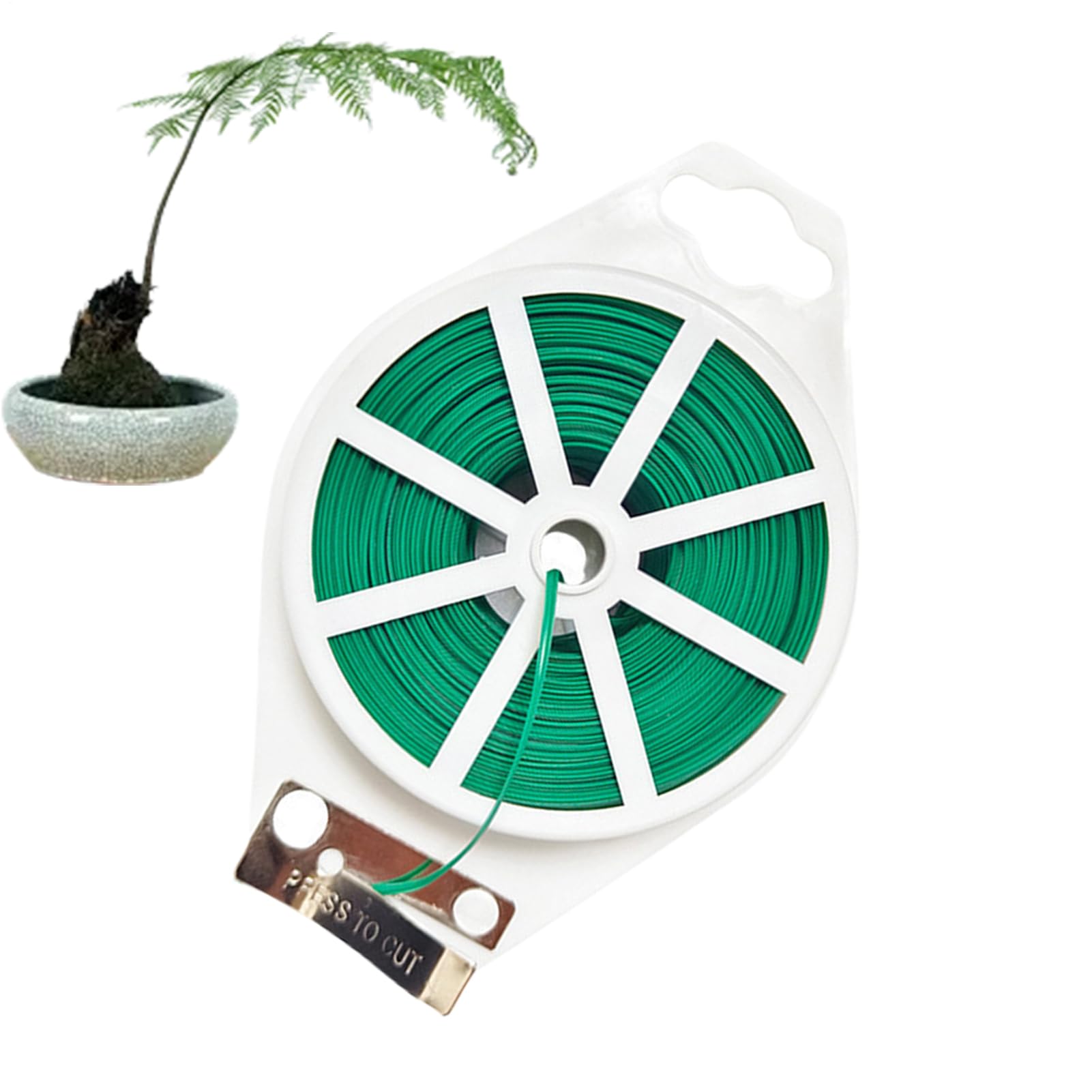 100 m Garden Tie Down Wire, Gardening Wire with Cutter, Ties Plants Twist Soft for Gardening, Tomato, Creepers, Shrubs and Flowers, Ideal for Organizing, Crafts Projects