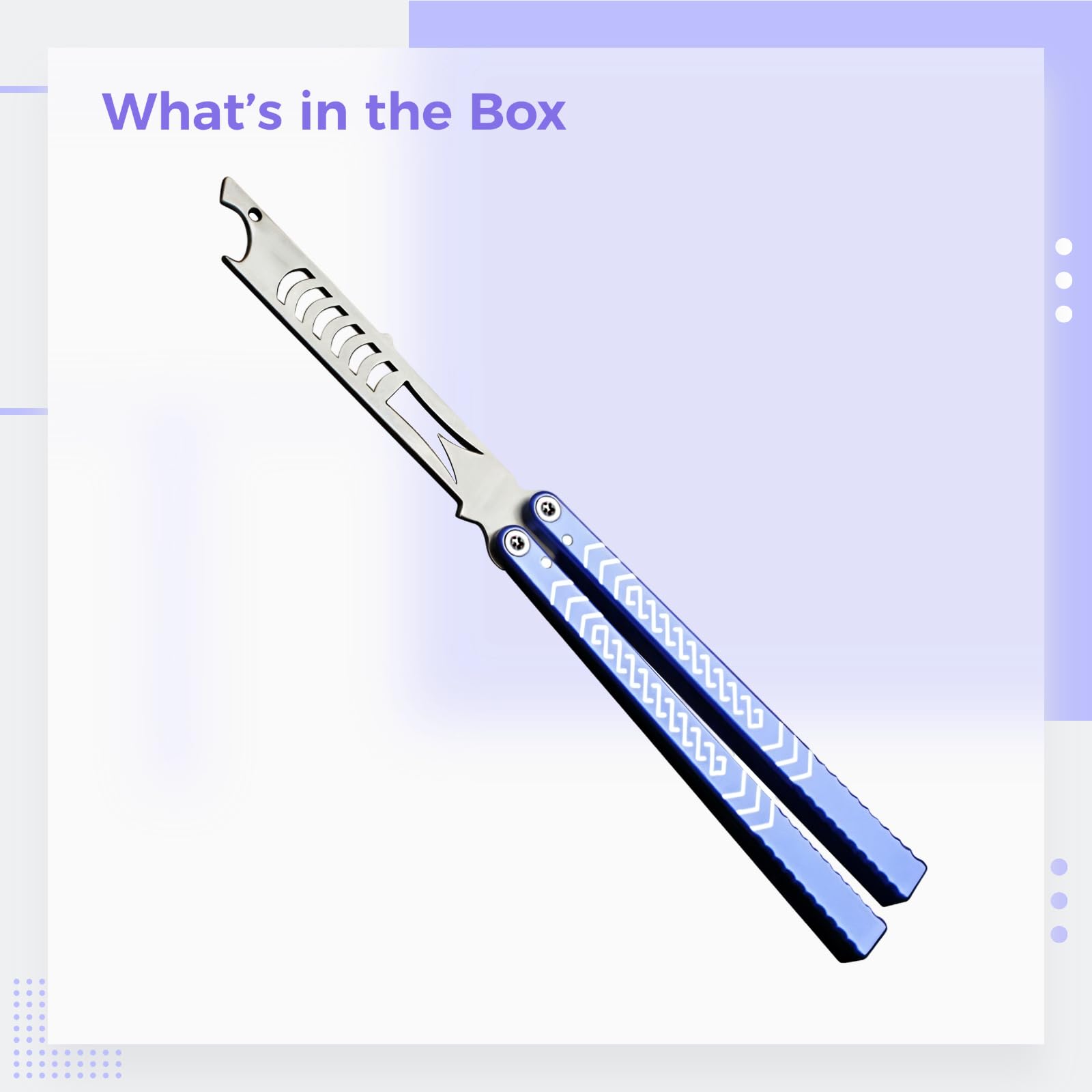 Balisong Trainer en aluminium 9,8 avec bords fins pour travaux manuels, rotation en douceur de 180°, design pivotant en une seule pièce, entraîneur de qualité professionnelle