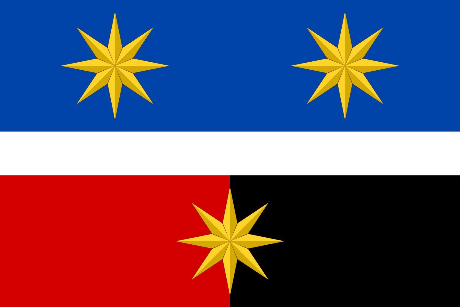 Drapeau Jakubovice à trois bandes horizontal grand format pour mât extérieur