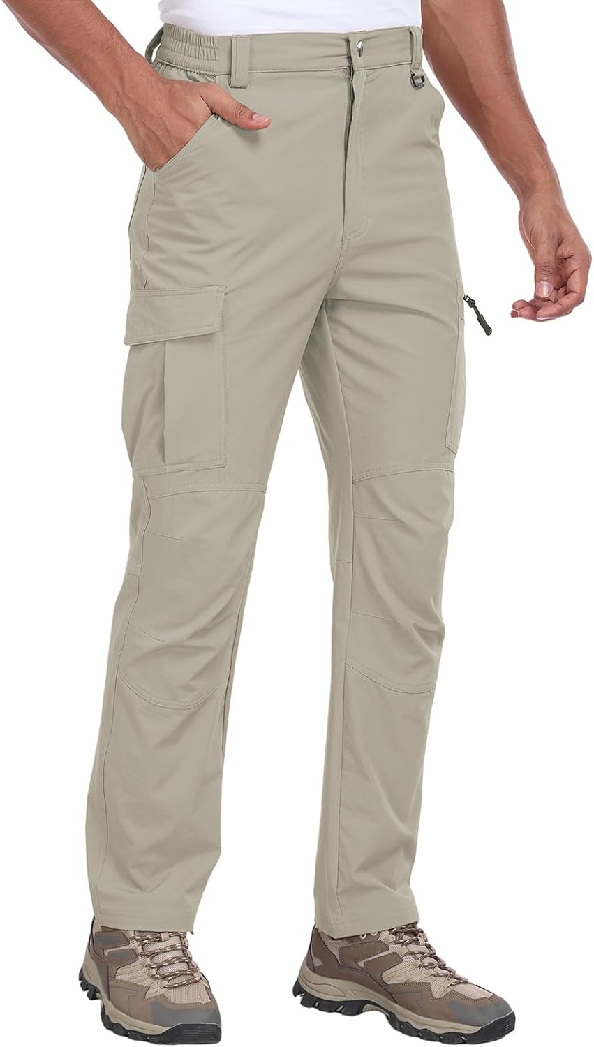 Men's Hiking Cargo Pants Water Resistant Quick Dry Lightweight Fishing Camping Cycling Travel Outdoor Pants - Image 2