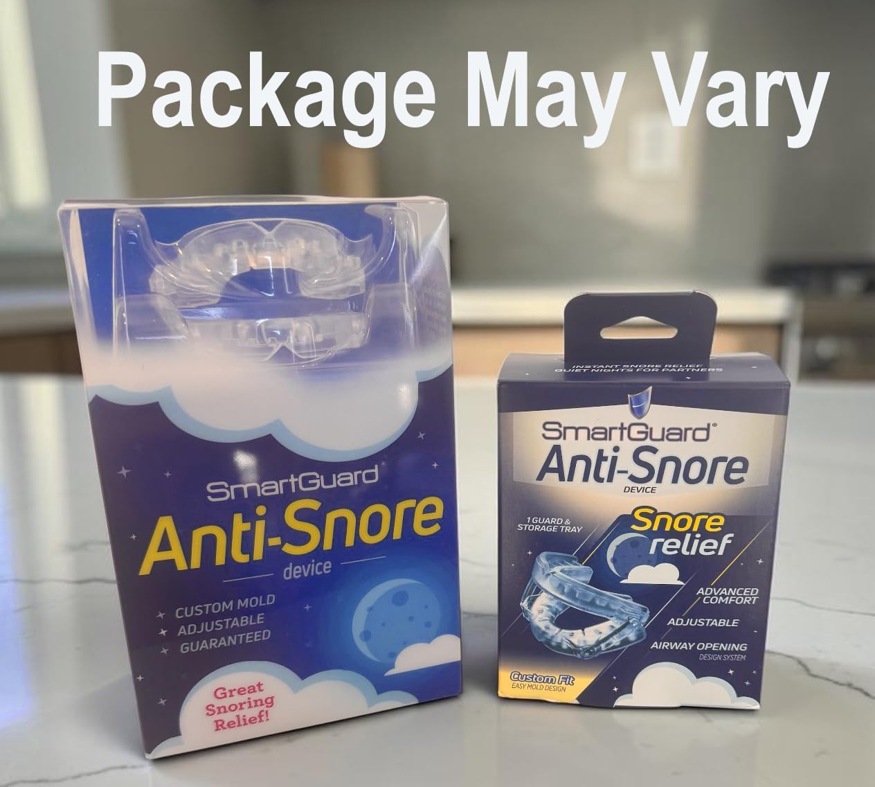 Dispositivo antisnore de SmartGuard. Nueva pieza de reducción de la nariz personalizable, reduce la asistencia para hombres y mujeres. Most Comfortable and Adjustable Oral Appliance - Holds Jaw