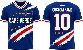 Personalized Cape Verde Soccer Jersey - Custom Cabo Verde Team Shirt for Men, Women, Youth
