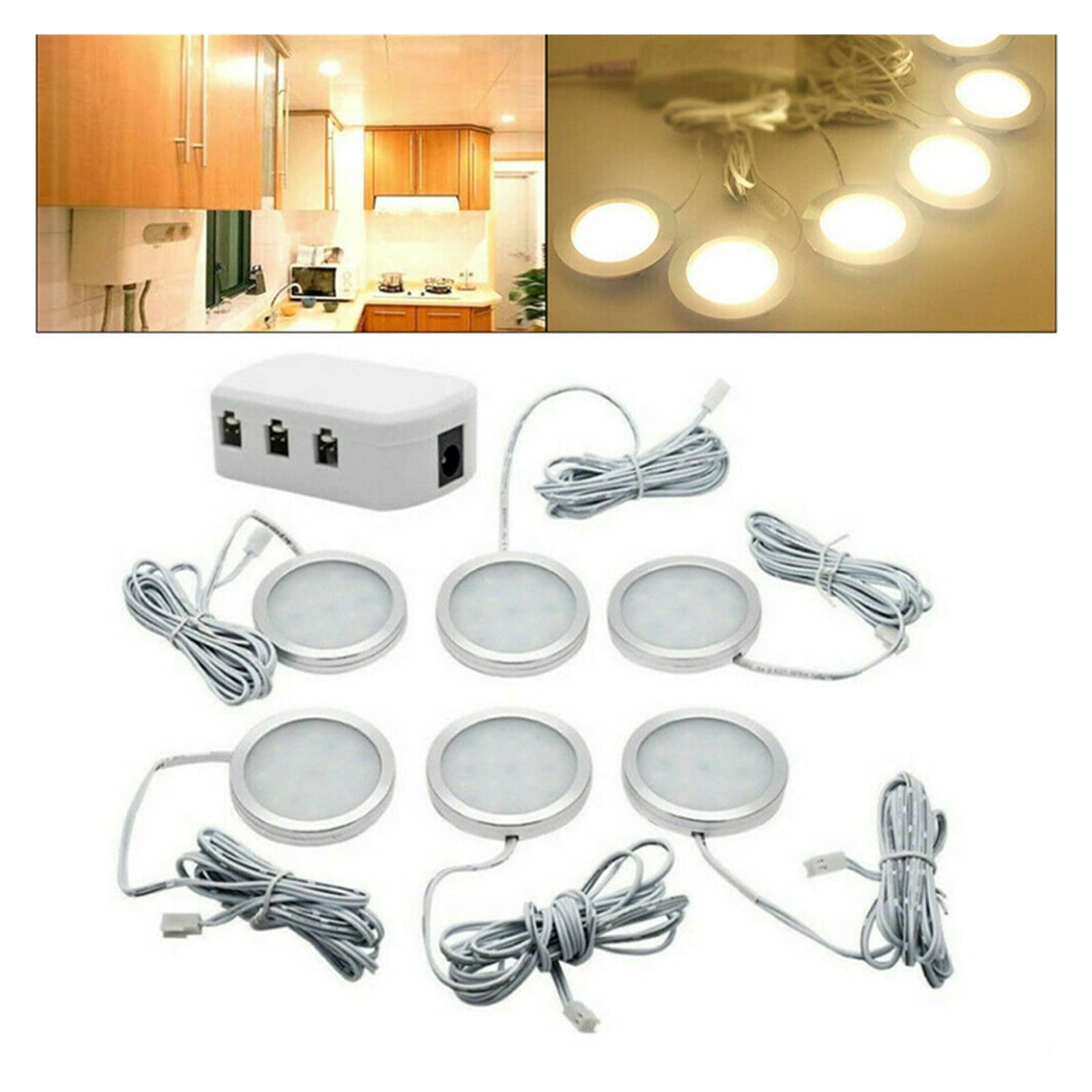 6PCS 12V 2.5W Interior LED Spot Lights 6000K for Camper Van Caravan Motorhome