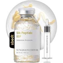 SUNGBOON EDITOR Glow Intensive Deep Collagen Silk Peptide EGF Ampoule, Copper Peptides Serum for Face with Multi Peptides, Hydrating Korean Skincare Facial Serum for Smooth-Looking Skin, 1.35 fl oz