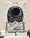 BLEUM CADE Tarot Tapestry The Moon The Star The Sun Tapestry Medieval Europe Divination Tapestry Wall Hanging Tapestries Mysterious Wall Tapestry for Home Decor (The Moon, 51×59 Inches)