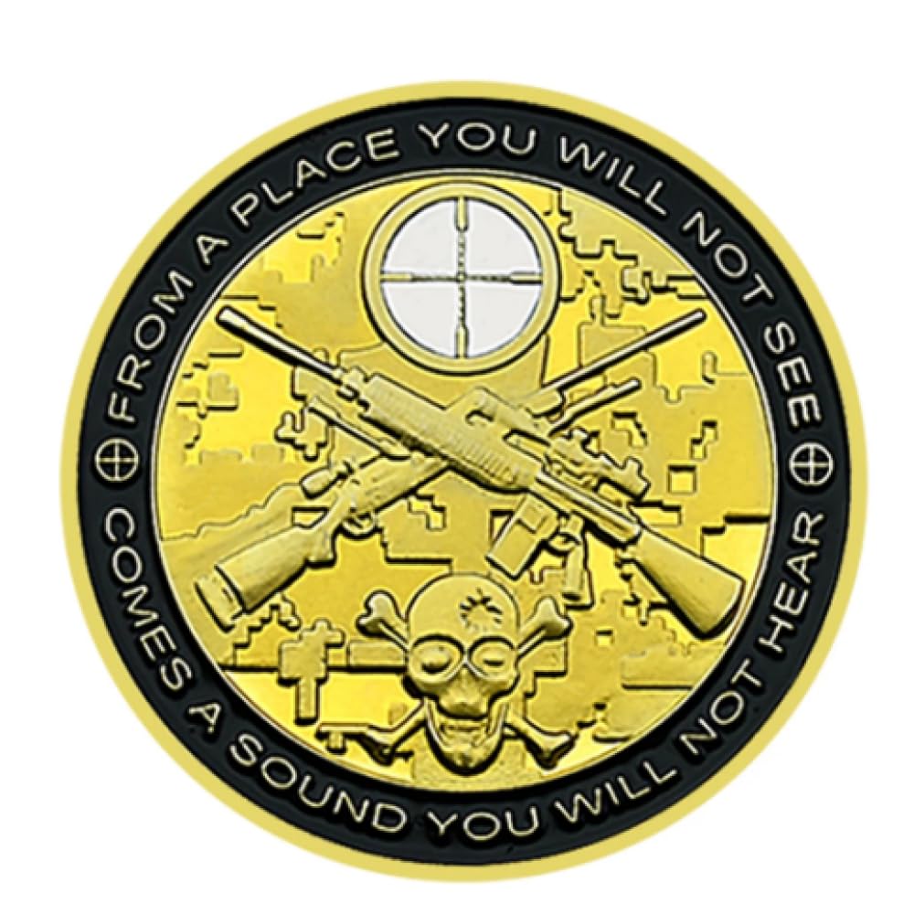 REIWAN Commemorative Coin U.S. Sniper Challenges Coin Gold Plated Commemorative Coin Collection Gifts