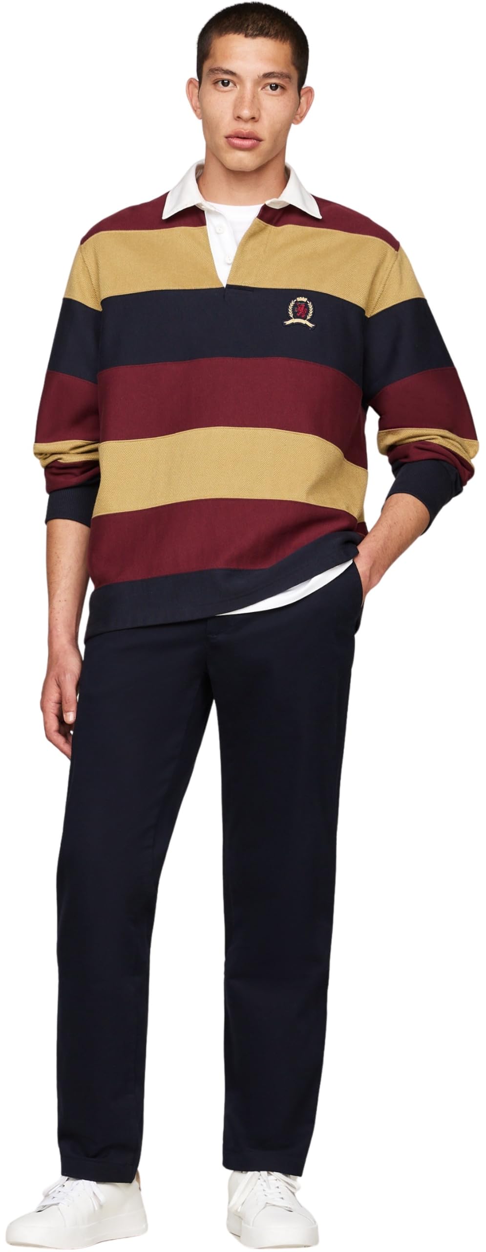 Tommy Hilfiger Uomo Pantaloni Chino Denton Chino Satin Straight Fit