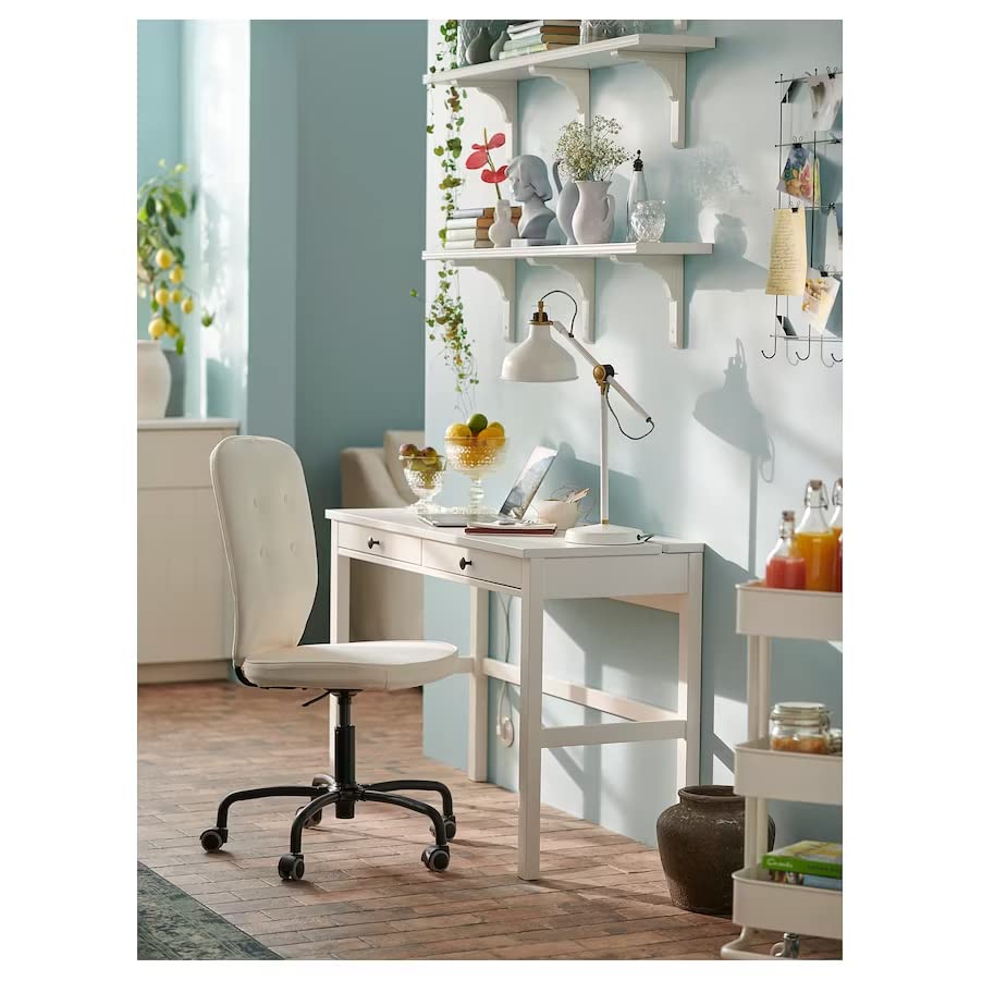 Image of HEMNES Desk with 2 Drawers, White Stain, 120x47 cm (47 1 /4x18 1 /2 inch)