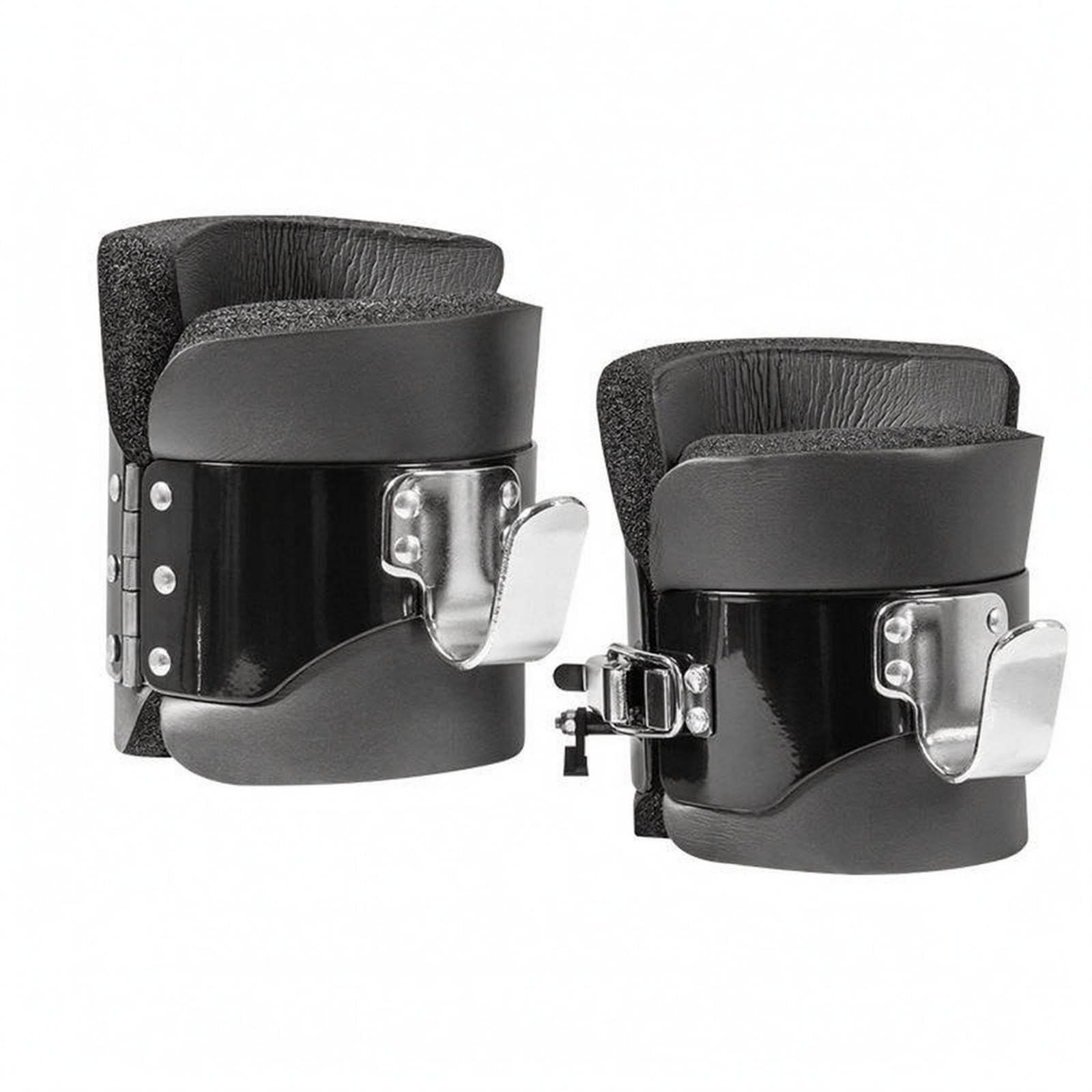 Inversion Boots Hard Cover Inversion Cuffs Foam Padded Ankle Cuff Black 2-Pack-picture-30