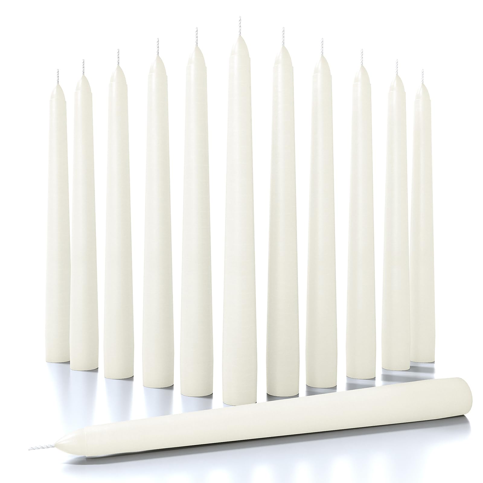 eight さん STRENGTH CANDLE Amazon.com: CANDWAX Candle Set of 12 Ivory Taper Candles 8