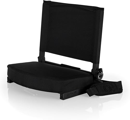 Miniatura 7 de PICNIC TIME NCAA Georgia Bulldogs Gridiron - Asiento de estadio, ligero, silla plegable portátil para gradas y bancos, (negro)