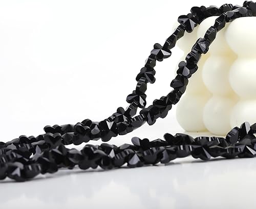 Miniatura 1 de 100 cuentas de mariposa de cristal de 0.394 pulgadas, cuentas espaciadoras de mariposa multicolor para hacer joyas, aretes, pulseras, collares,