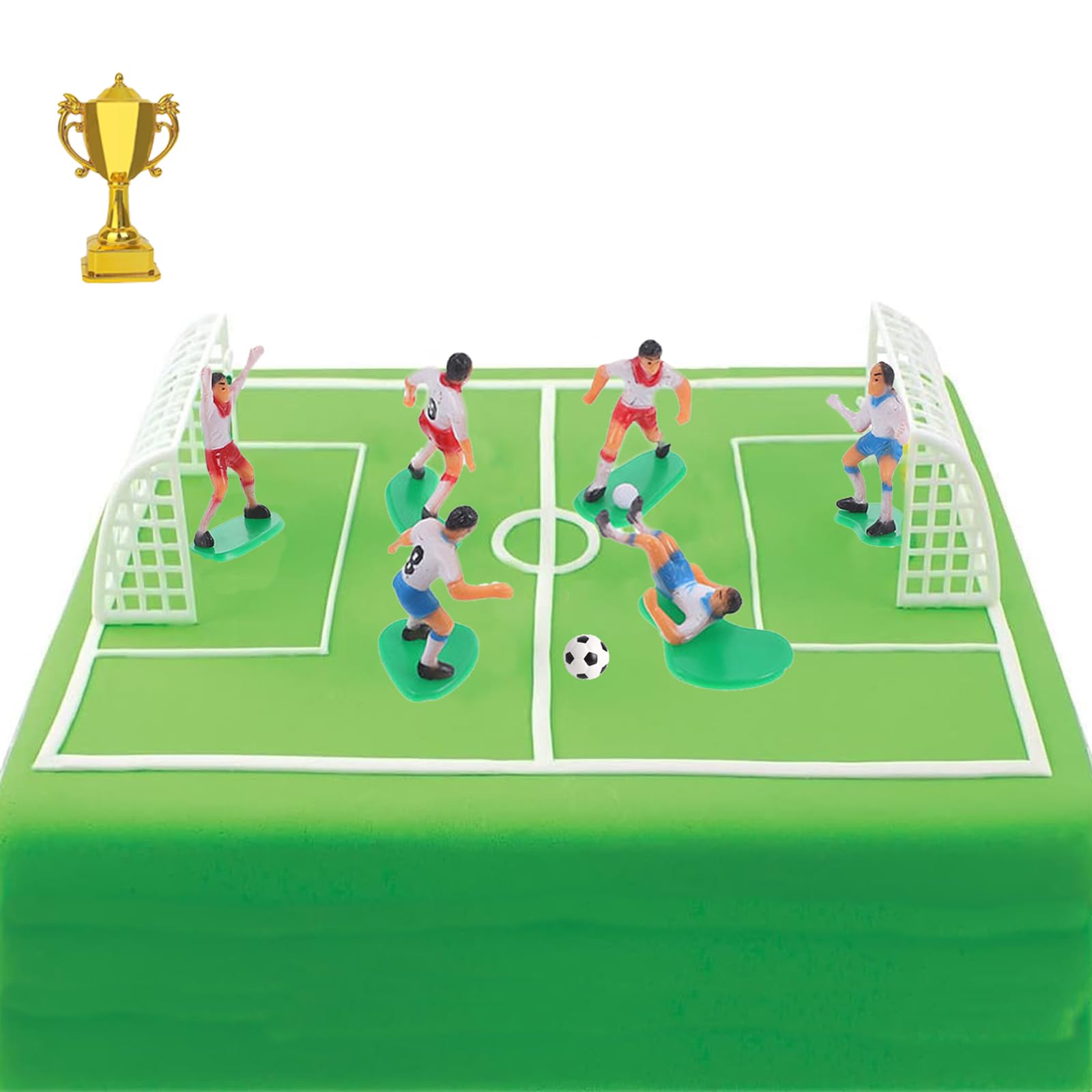 Accesorios de fútbol para decorar pasteles en fiestas de cumpleaños y eventos deportivos 8