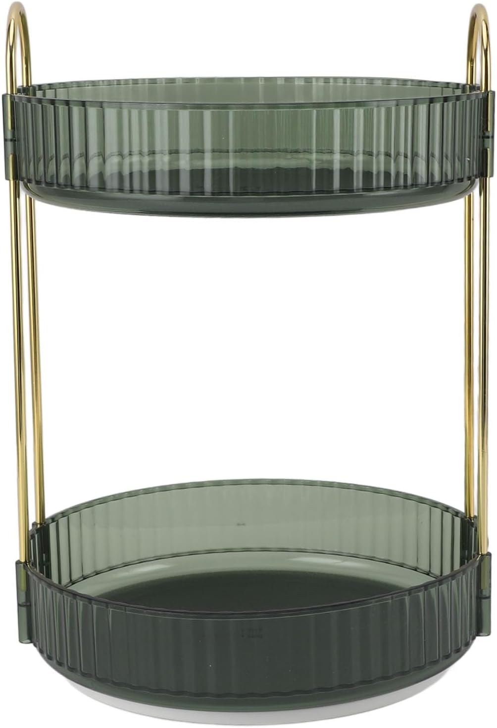 Makeup Organizer,2 Tier Makeup Rack - 360° Rotating Space Saving Cosmetic Countertop for Bedroom, Bathroom, and Kitchen - for Skincare and Beauty Products! (Green)