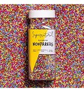 Supernatural Rainbow Nonpareils, Dye-Free Natural Sprinkles, Soy-Free, Gluten-Free, Vegan, Made i...