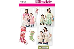Sew Childish Delight with Simplicity 1936 Kids, Adults, and Doll Apron Patterns