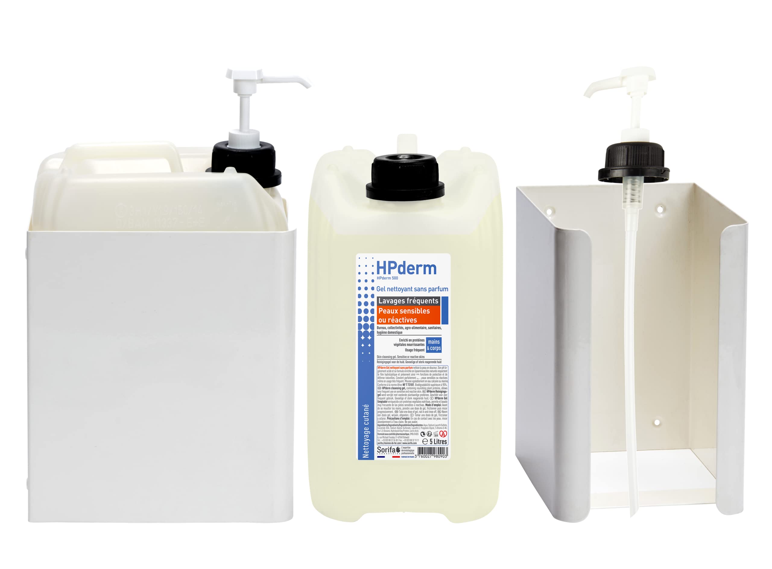 HPderm 500 - Reinigungsgel ohne Parfüm - häufiges Waschen - sensible oder reaktive Haut - 5 Liter Kanister