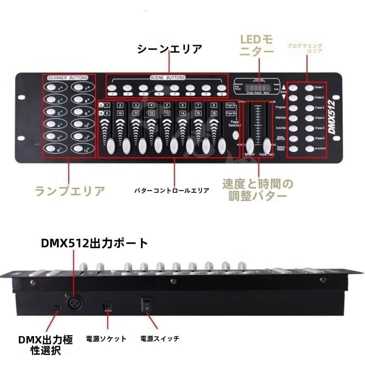 Amazon | [Figoday] DMX512コントローラー 192CH 照明制御コンソール