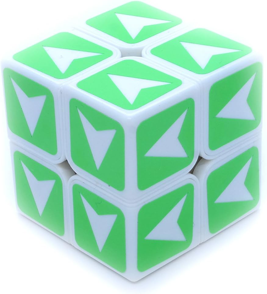 2x2x2 White Supercube Arrow Shepherd 1 Color Sticker Mod Puzzle Toy