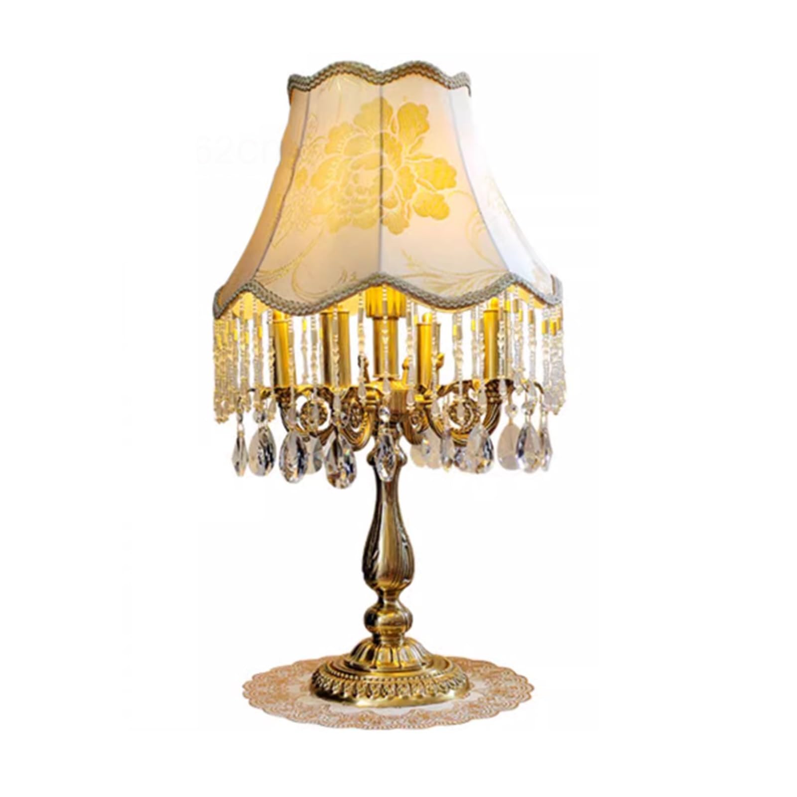 Z4T8M2K6G5 Bedside Lamp New Bedroom Bedside Living Room Household Pure Copper Crystal Desk Lamp