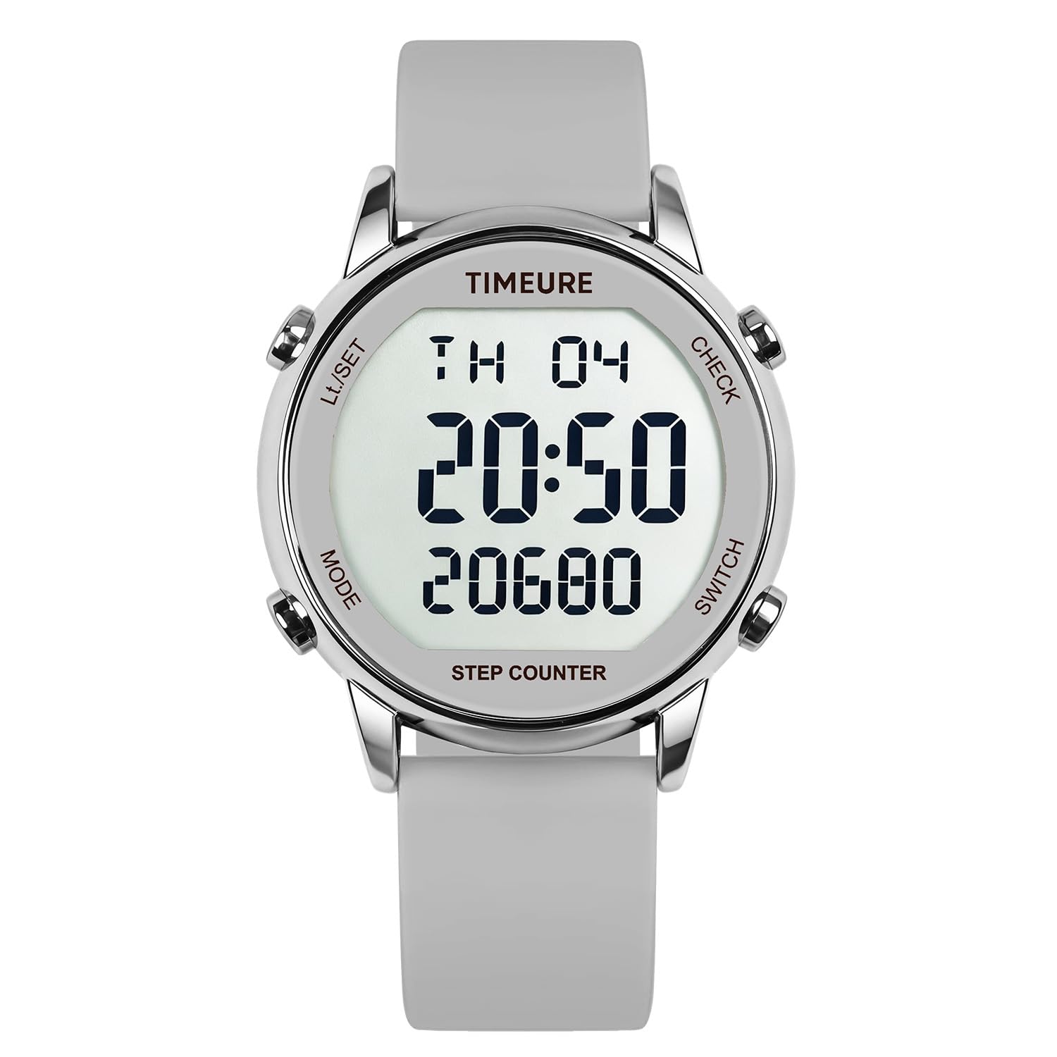 TIMEURE Pedometer Watch for Women Step Counter for Walking No App TU-2509