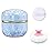 Qopoto Body Powder Puff and Container for Dusting Powder, Women Powder Puff and Powder Case for Bath and Travel (Light Blue)
