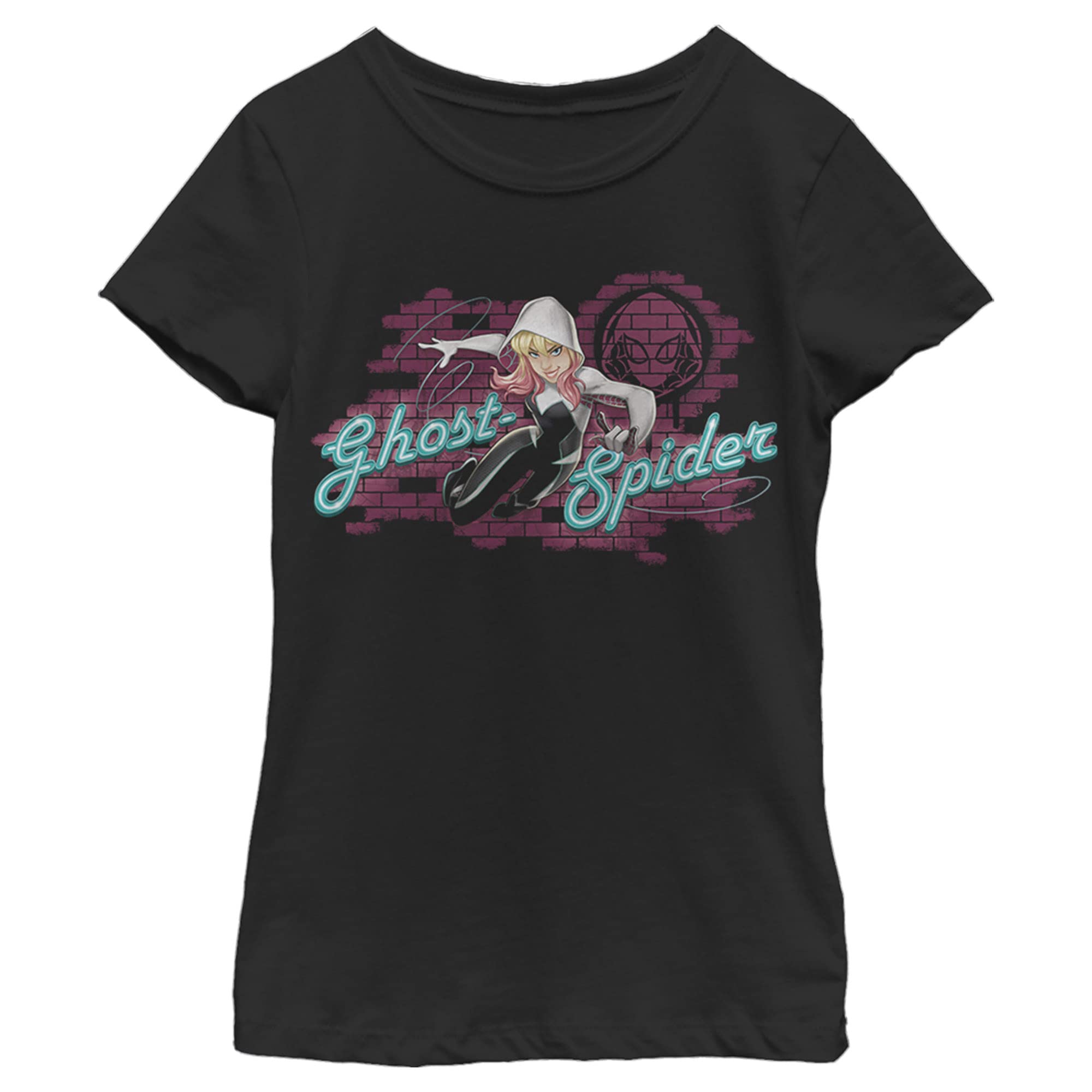 T-shirt Ghost Spider filles Marvel noir manches courtes taille L - 5