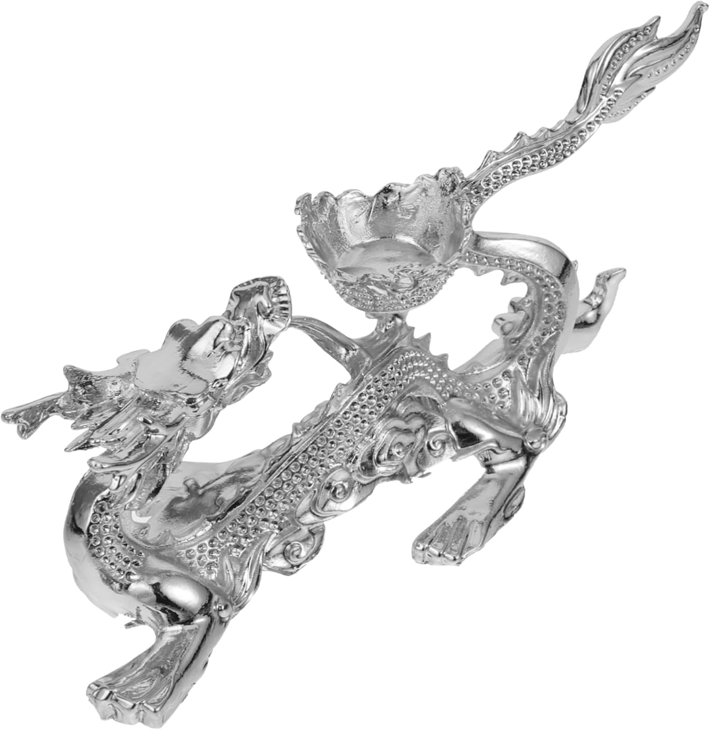 Ciieeo Golden Dragon Ornaments Display Shelves Metal Crystal Sphere