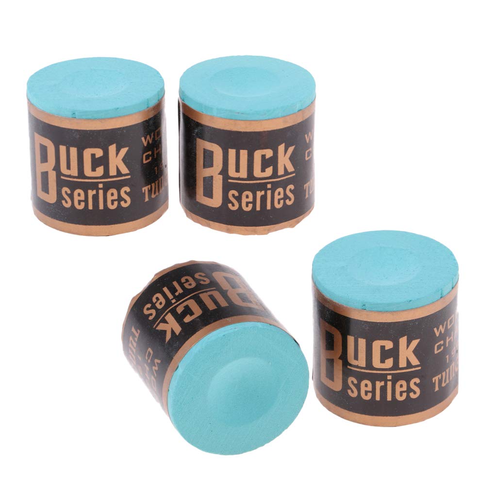 Colcolo 4pcs Pool Cue Chalk Snooker Billiards Accessories Green Round