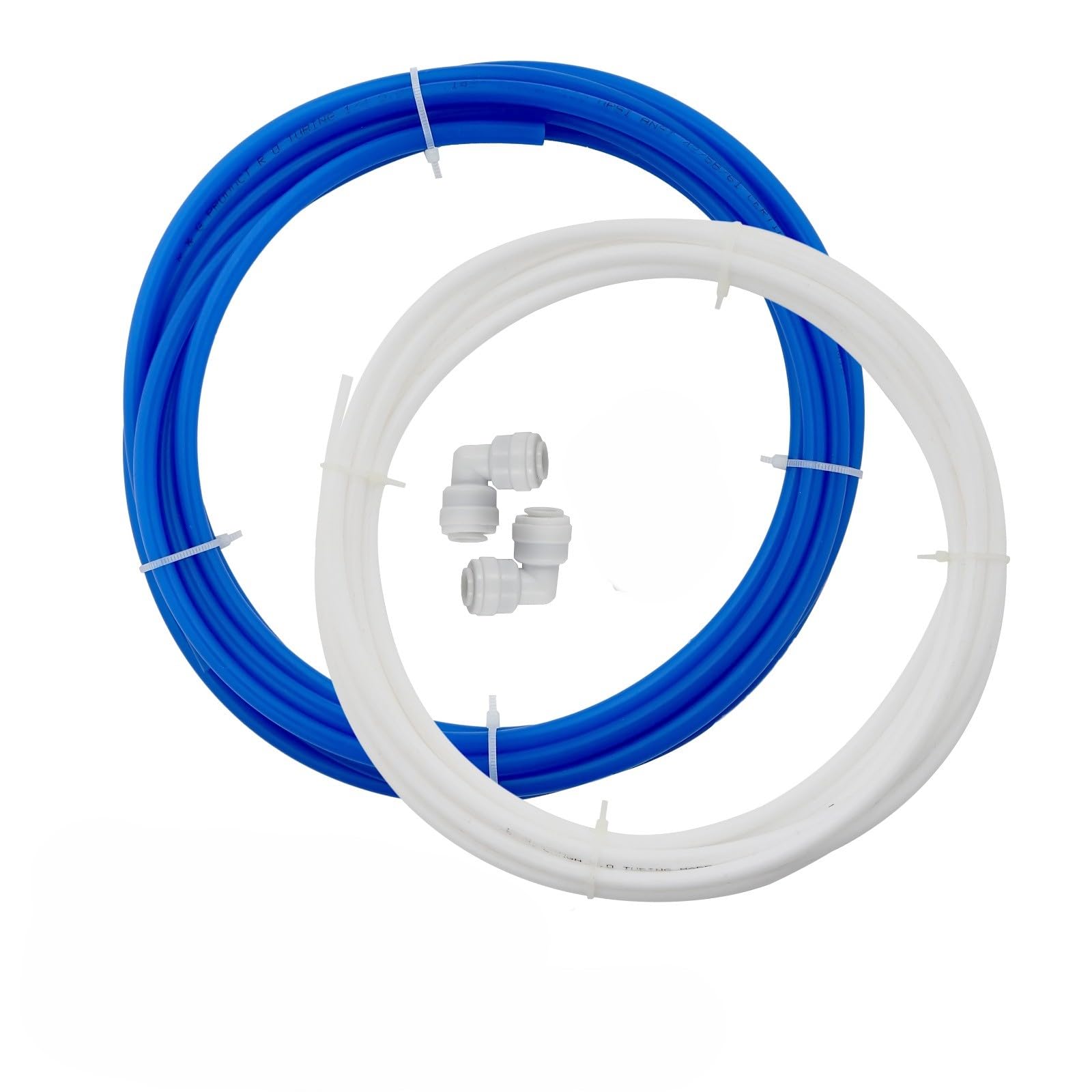V ARE AQUA RO Pipe Tube & Fitting Kit | Water Purifier Accessory Set with 1/4" Blue & White Pipes, 6 Pushfit Elbows & Tube Cutter | Universal for All RO Purifiers-image-42