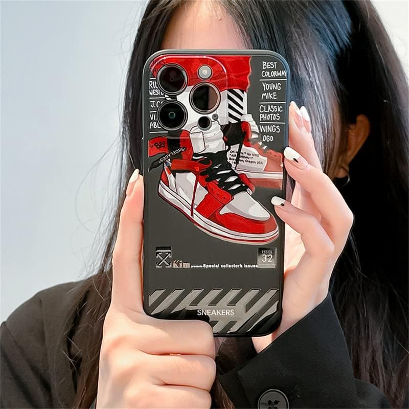 Miniatura 2 de Funda diseñada para iPhone 14 Pro Max para adolescentes, niños y niñas, zapatos de baloncesto de moda, gráficos de silicona suave, a prueba de