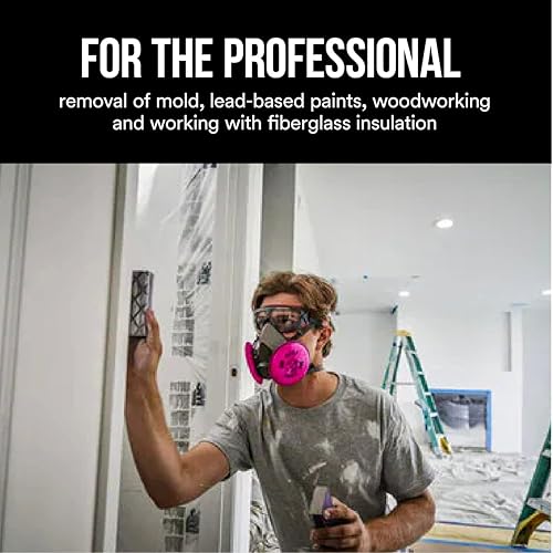 Miniatura 5 de 3M Filtro P100, mejor para la eliminación de moho, pinturas a base de plomo, carpintería, instalación de fibra de vidrio, para respiradores de la