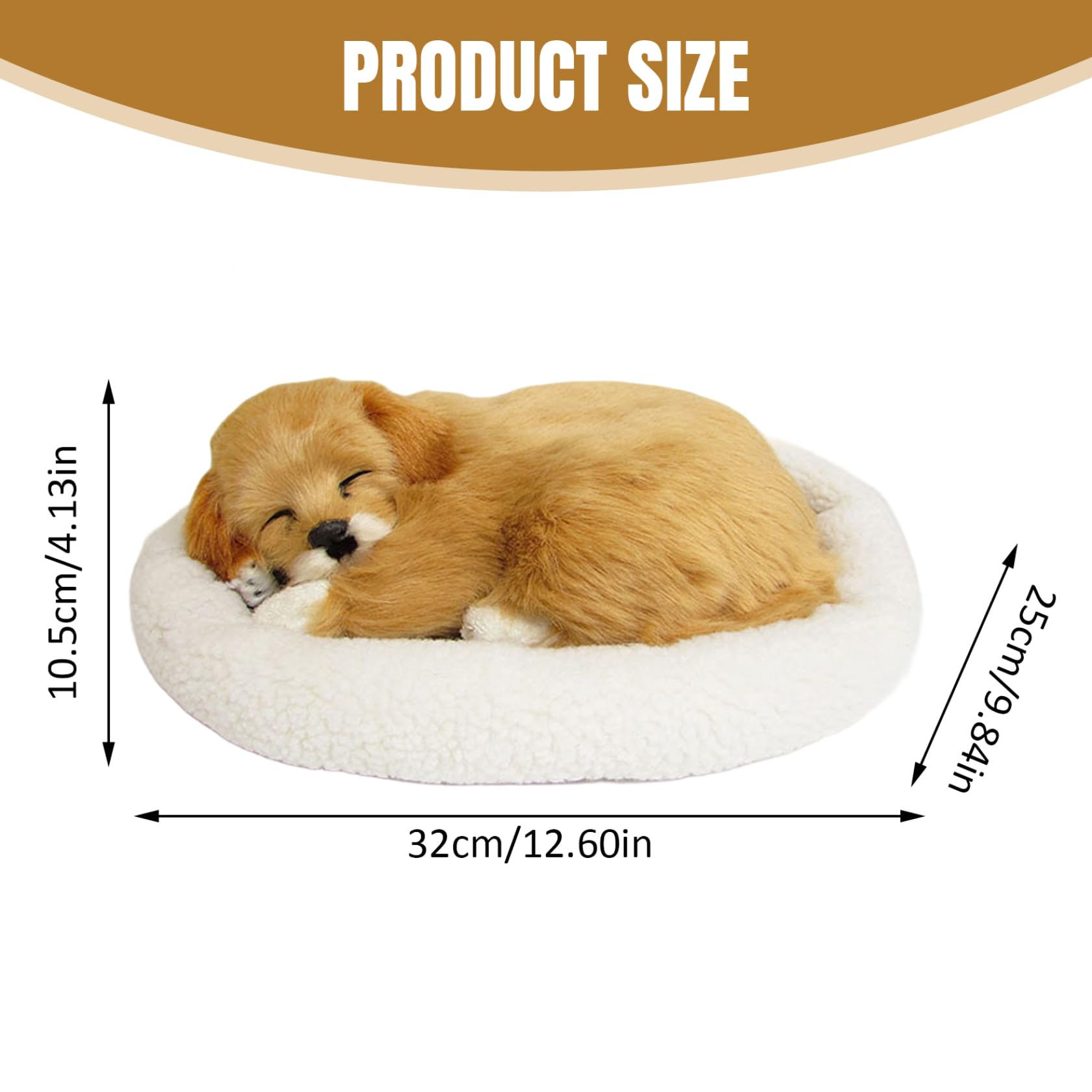 Giocattolo per Cani Che Dorme, Stile Animale di Peluche con respirazione realistica, 1 Ornamento per la casa in Peluche