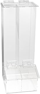 Heathrow Scientific HD23402 Crystal-Clear Workstation Dispensing 2-Place Compartment Bin, 150mm Length x 177mm Width x 368mm Depth