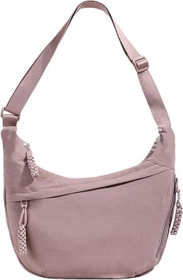 Crescent Shoulder Bag Nylon Crossbody Bag for Women Nylon Hobo Bags Slouchy Sling Purse Dumpling Bags
