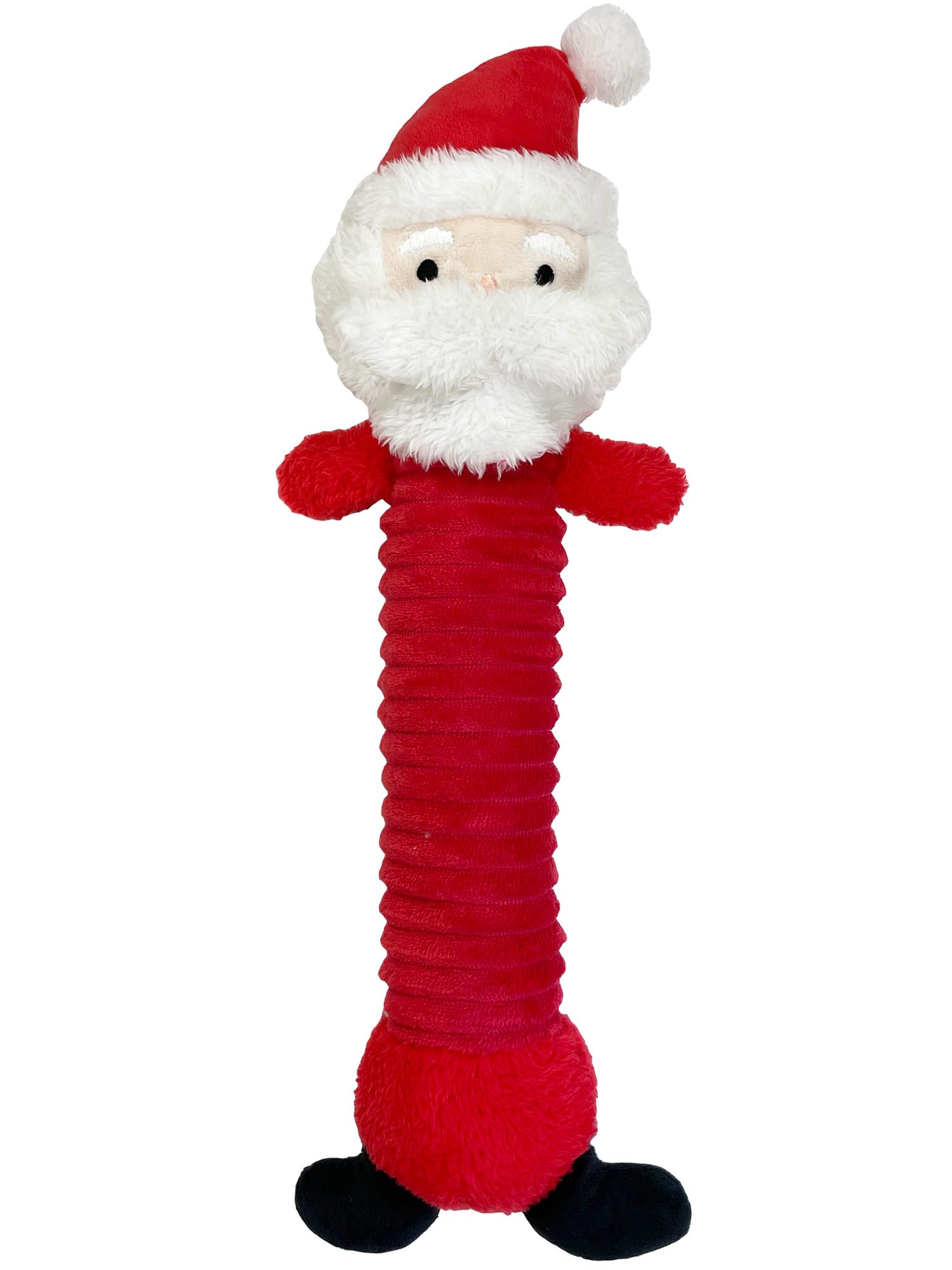 Happy Pet Christmas Plush Dog Toy Range for Small & Medium Dogs (Long Body Santa)