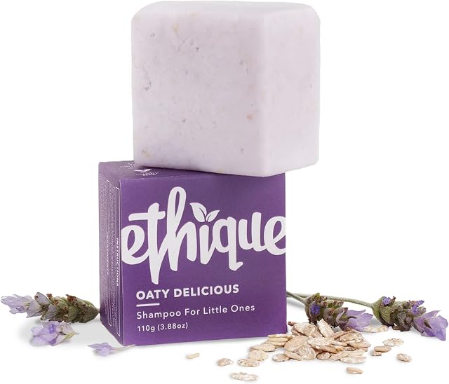 Ethique Oaty Delicious Solid Hair Shampoo Bar for Babies & Kids (110g/3.88oz) Vegan, Compostable, Biodegradable, Plant based